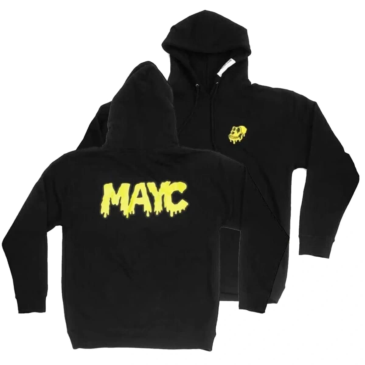 OG MAYC Logo Black Hoodie, (2XL)