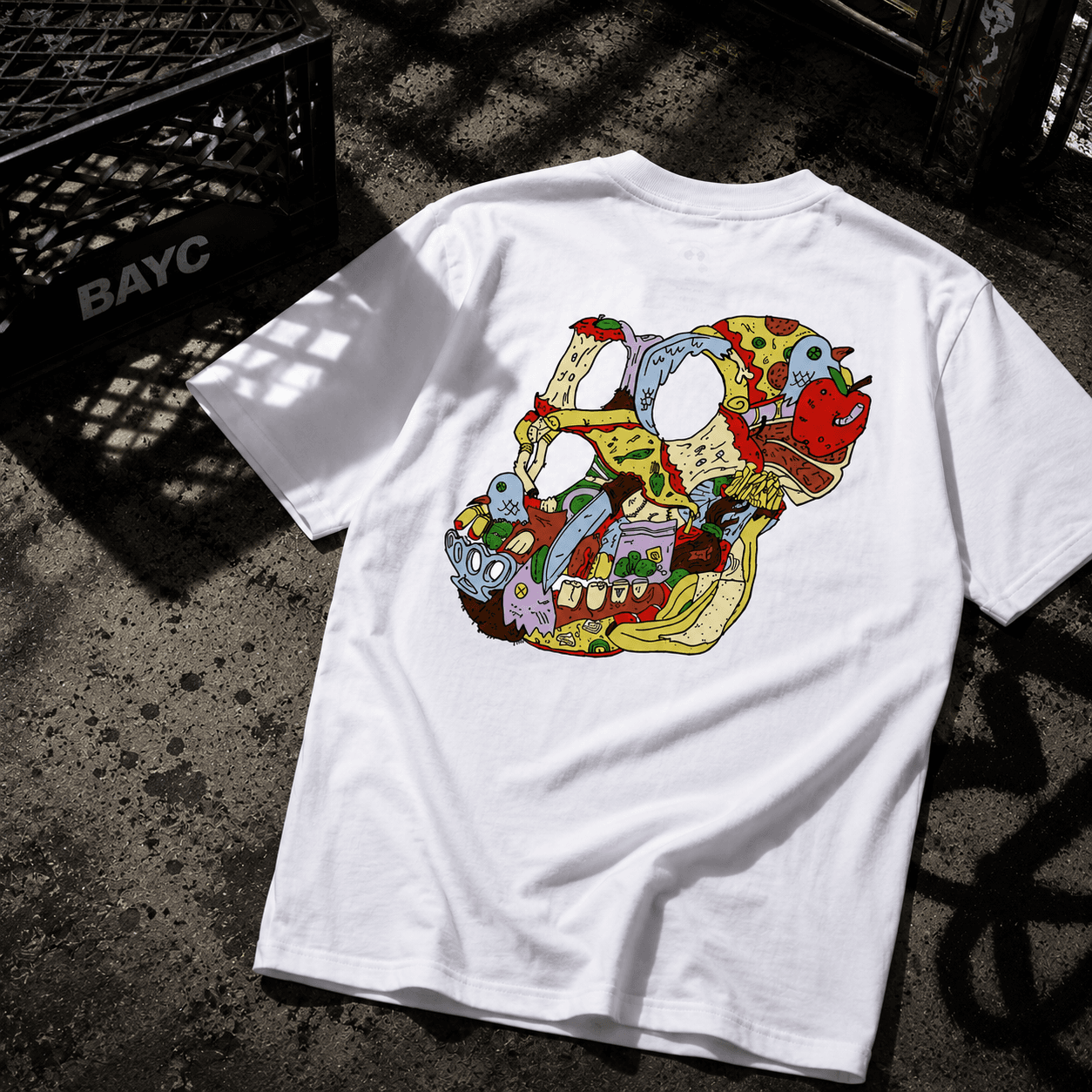BAYC "Degenerates Only" Trash Skull Tee - Large