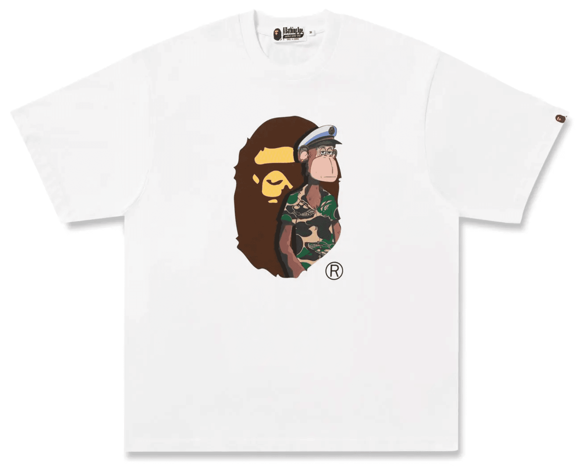 BAPE® X BAYC TEE COLOR: WHITE Size M