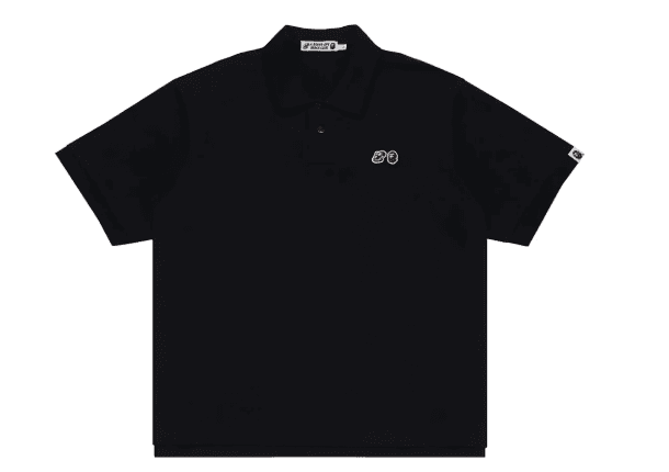 BAYC & BAPE - Bored Ape & A Bathing Ape Exclusive Black Polo Shirt (L) (Free Sticker)